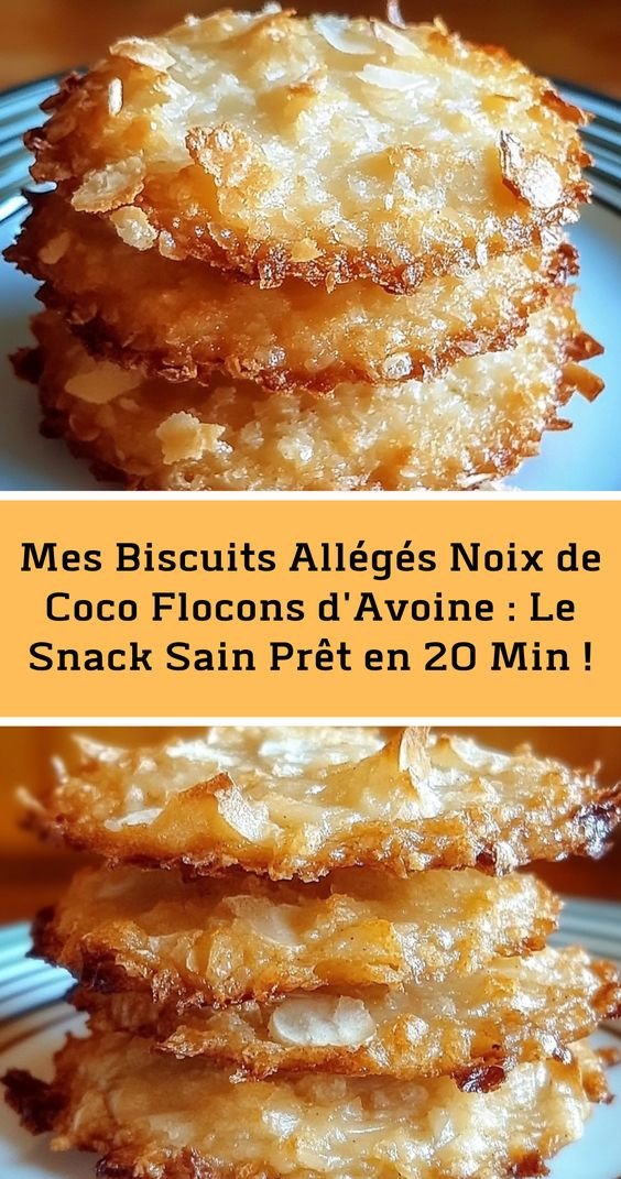 Biscuits Allégés Noix De Coco Flocons D'avoine Recette Facile & Saine Recipe