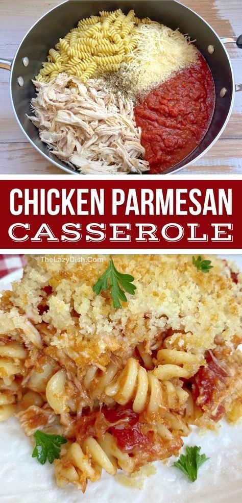 Chicken Parmesan & Pasta Casserole