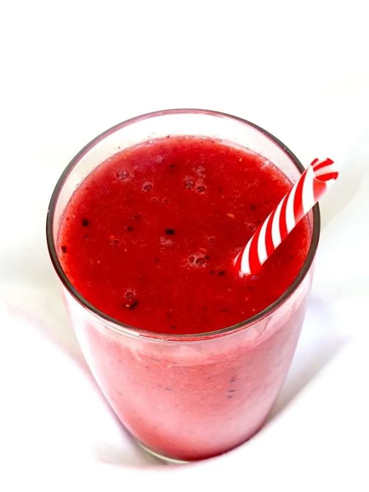 Watermelon Smoothie With Strawberries