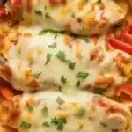 Cheesy Baked Chicken Breast and Peppers