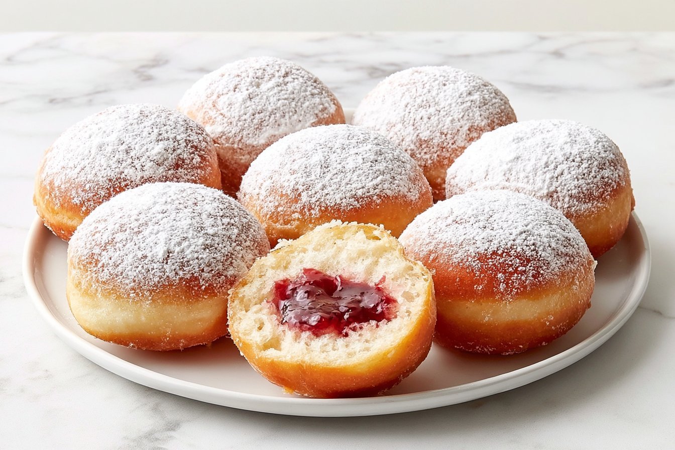 Crispy Jam-Filled Berliner Doughnuts