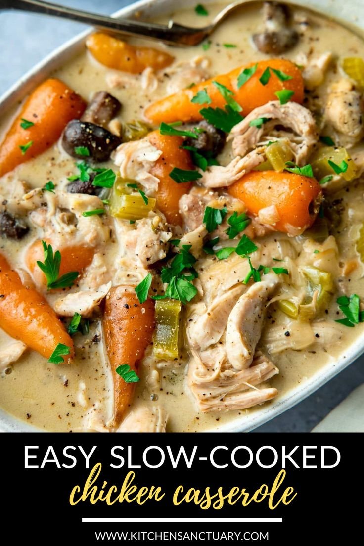 Easy Slow-Cooked Chicken Casserole
