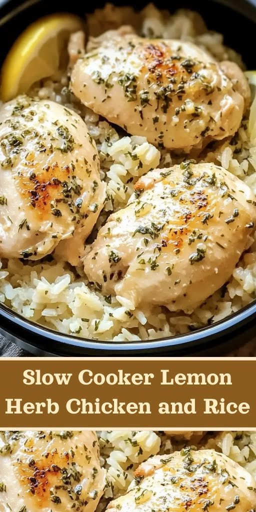 Slow Cooker Lemon Herb Chicken and Rice Recipe for Easy Family Dinners