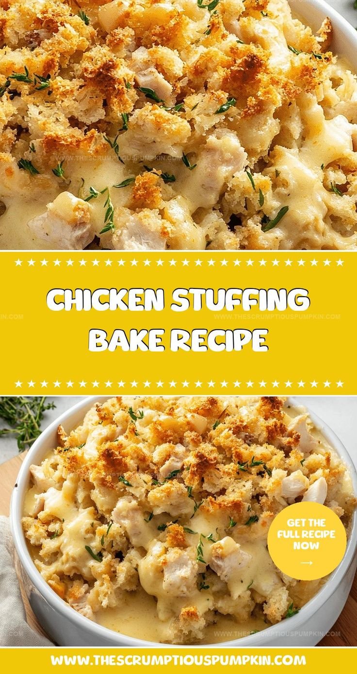 The Coziest Chicken Stuffing Bake Recipe for Comfort Food Fans
