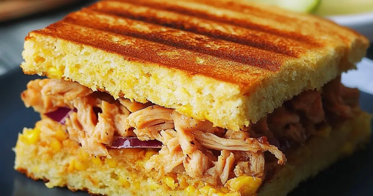 Maisbrot-BBQ-Sandwich