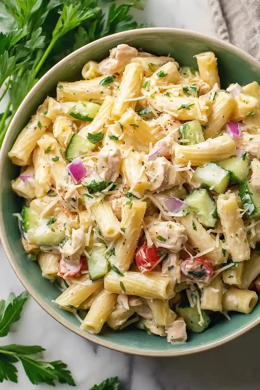 Tangy Balsamic Chicken Pasta Salad - cookingwithricky