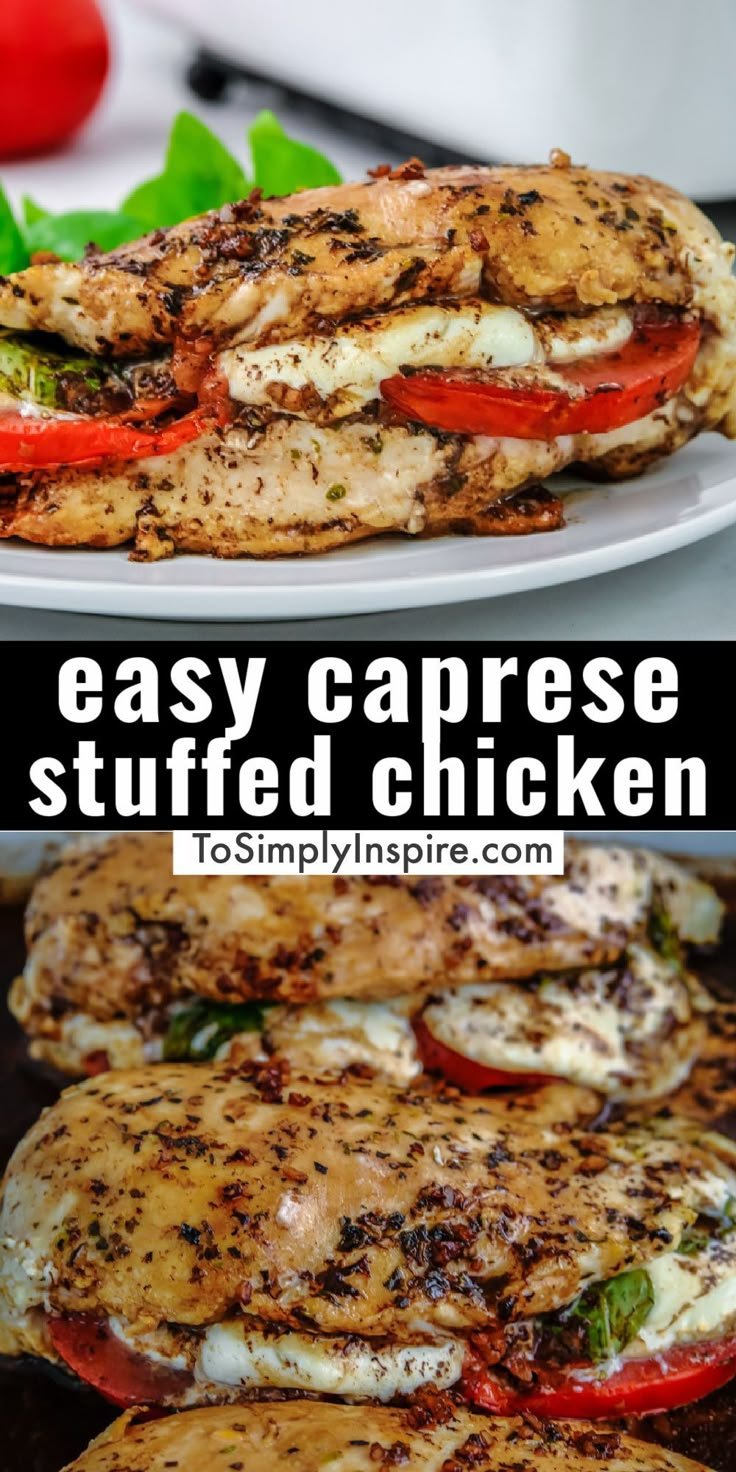 Caprese Stuffed Chicken with Balsamic Glaze