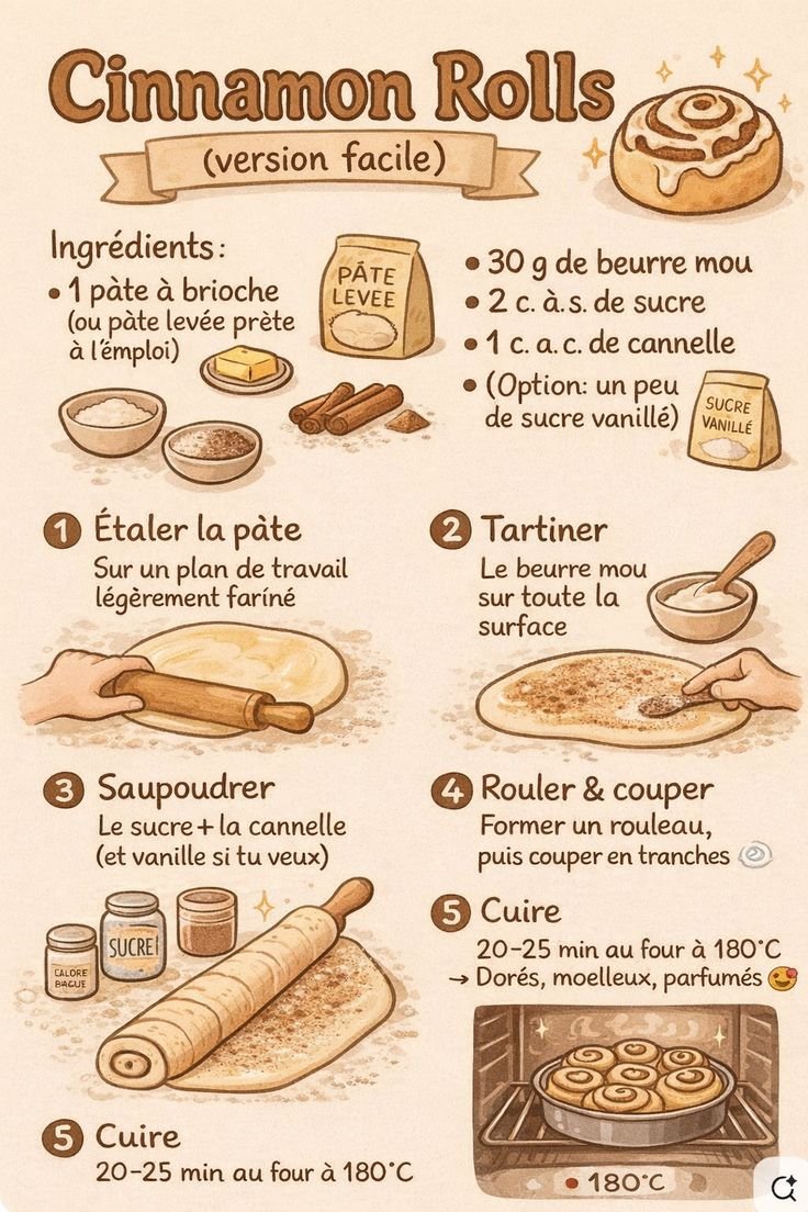 Recette Cinamon rolls