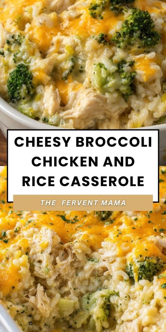 Cheesy Broccoli Chicken and Rice Casserole