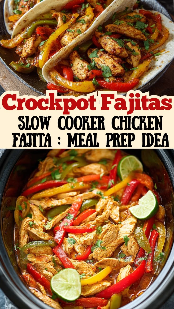Easy Crockpot Chicken Fajitas : The Healthy Set-It-and-Forget-It Dinner Everyone Loves