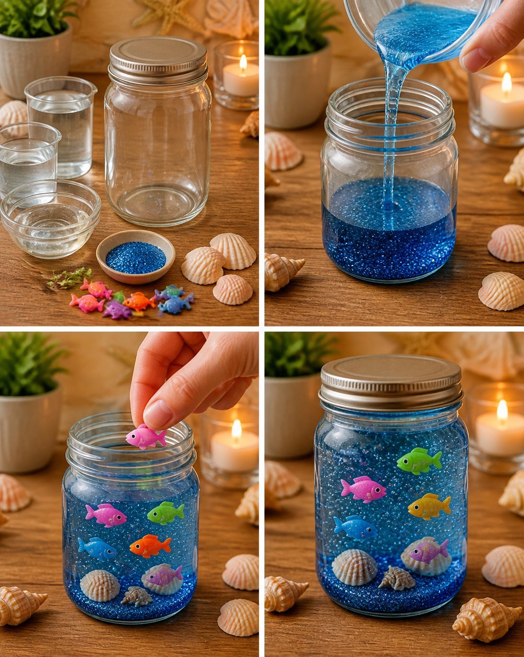 How to Make a Rainbow Ocean Jar At Home 19 How to Make a Rainbow Ocean Jar At Home