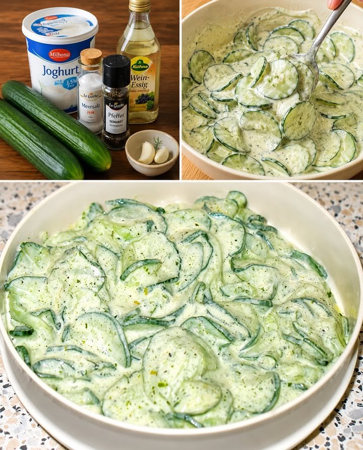 Joghurtsalat mit Gurken