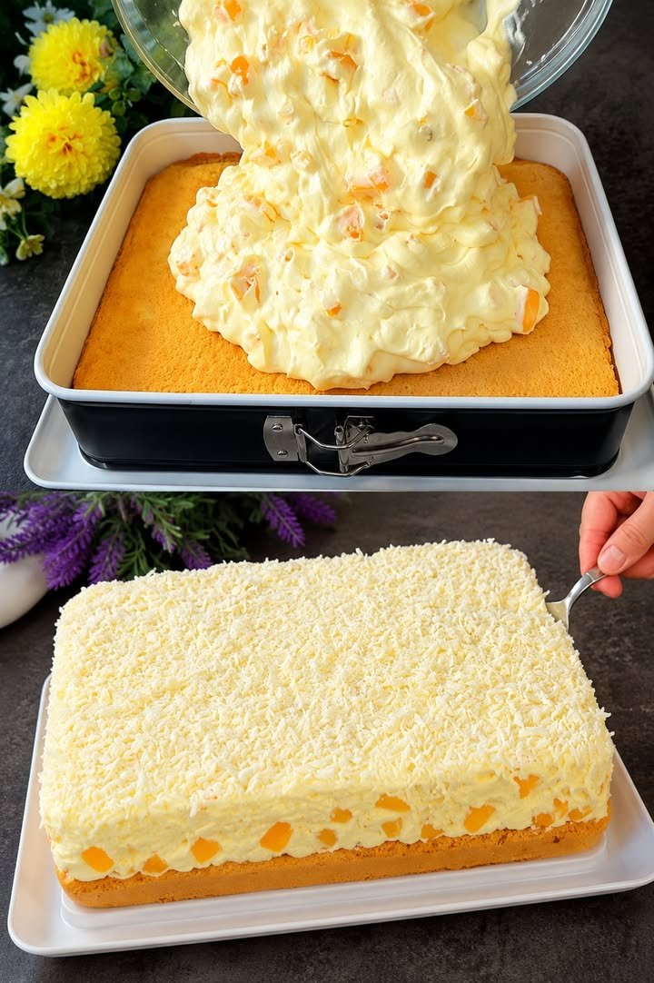 Fantakuchen mit Paradiescreme