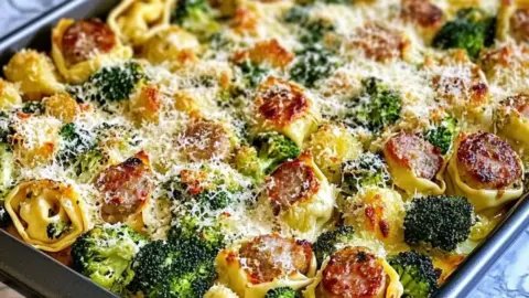Delicious Sheet Pan Broccoli Tortellini Bake in Just 50 Minutes