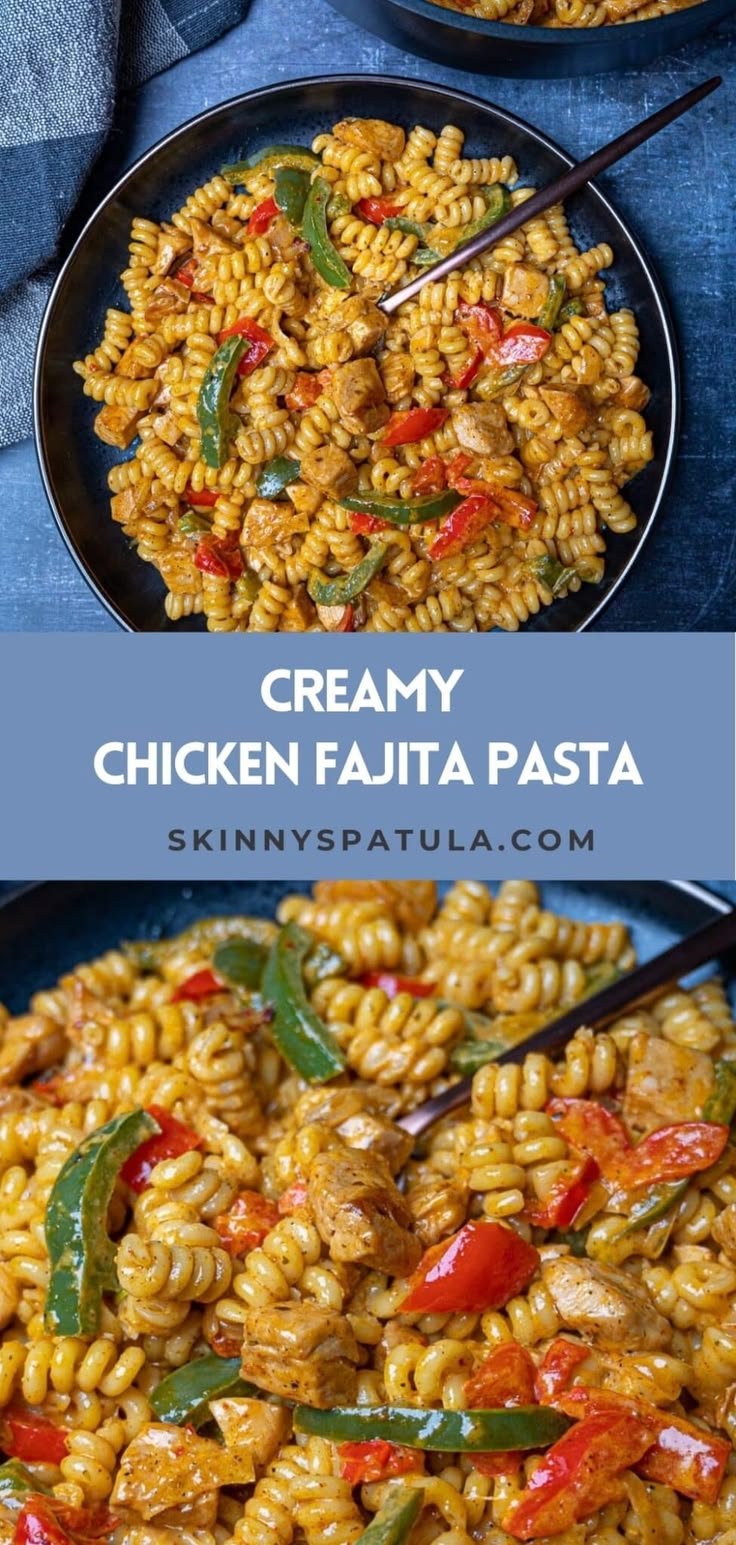 Easiest Ever Creamy Chicken Fajita Pasta