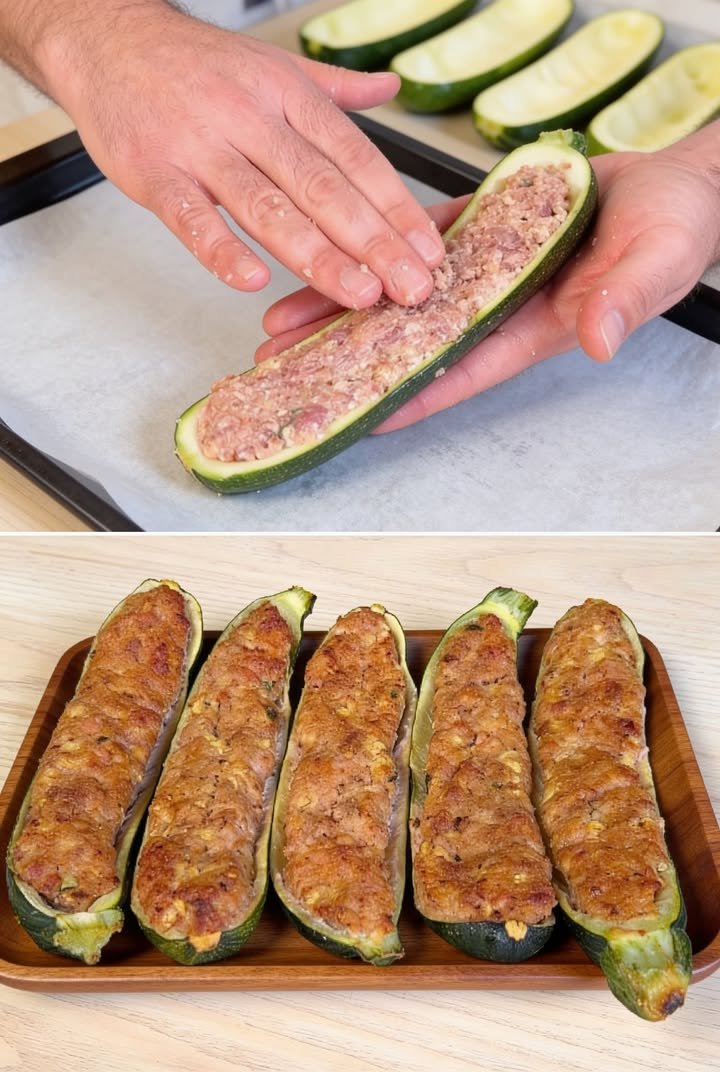 Gefüllte Zucchini
