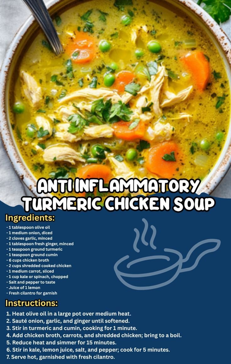 Anti Inflammatory Turmeric Chicken Soup