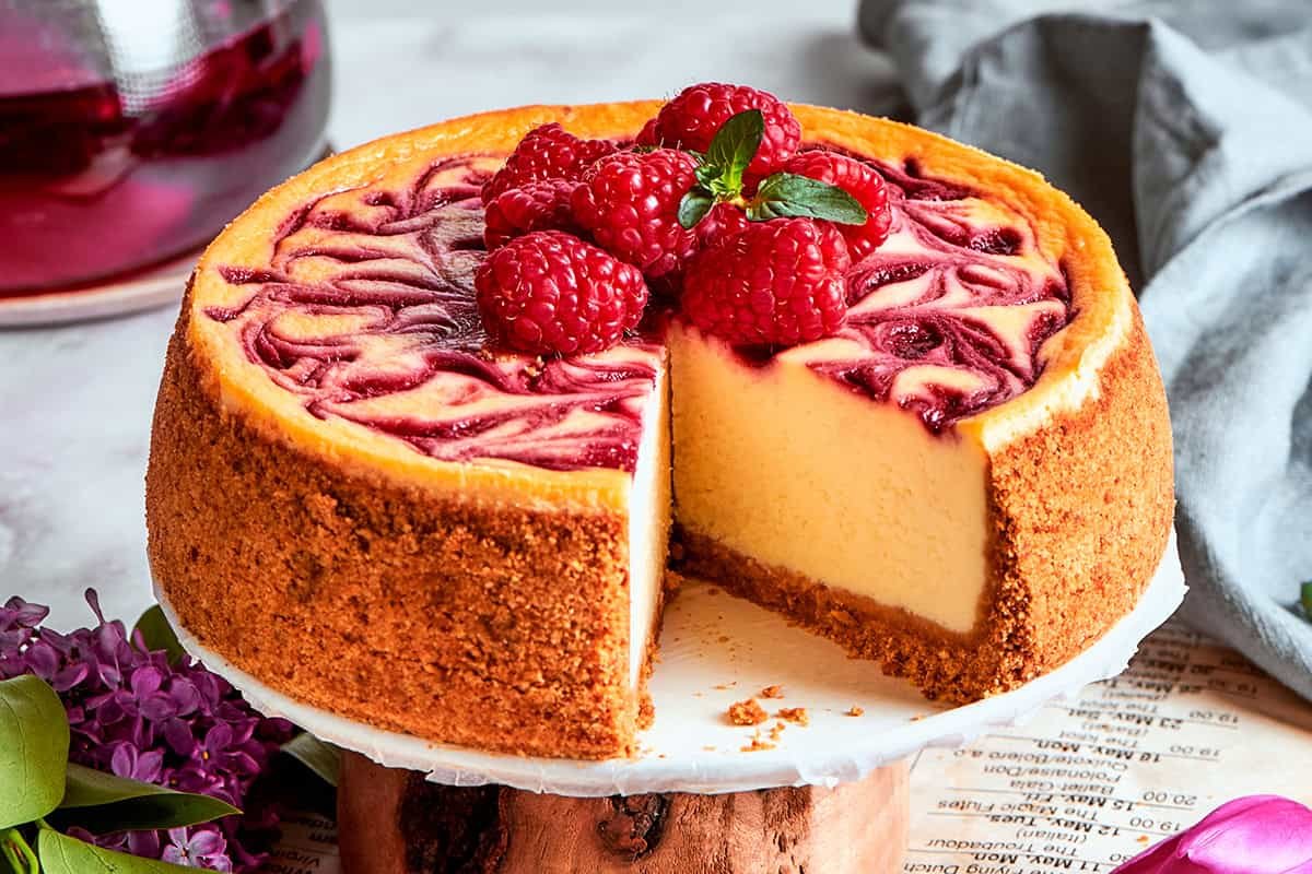 Raspberry Swirl Cheesecake 2 Raspberry Swirl Cheesecake