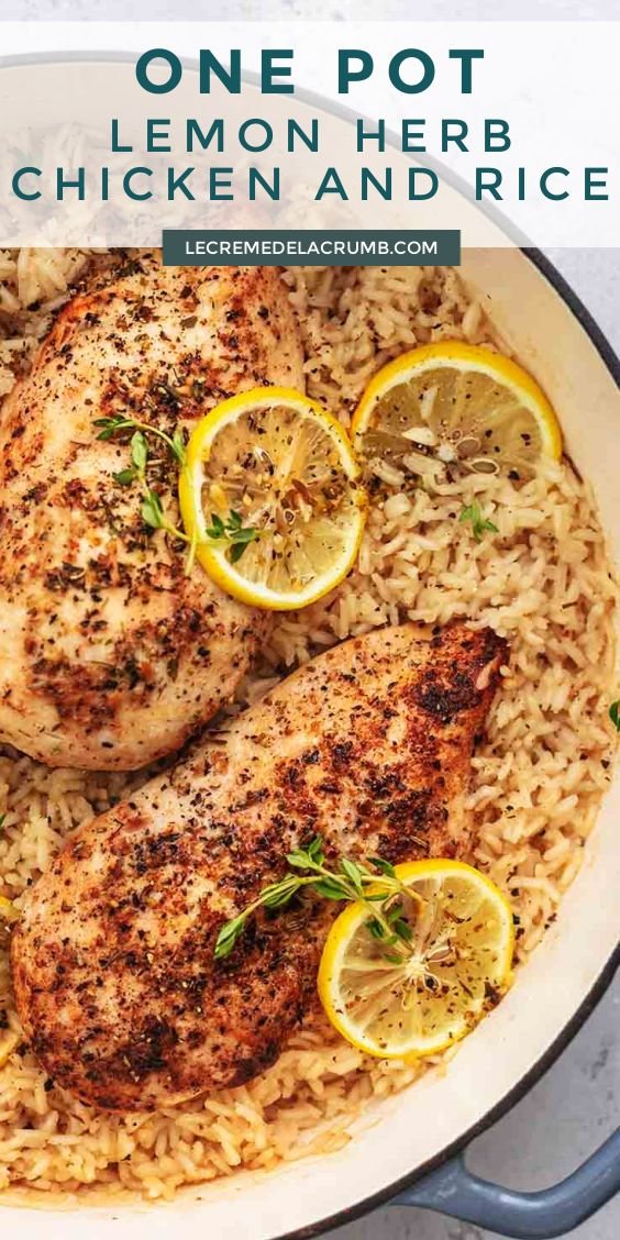 One Pot Lemon Herb Chicken And Rice