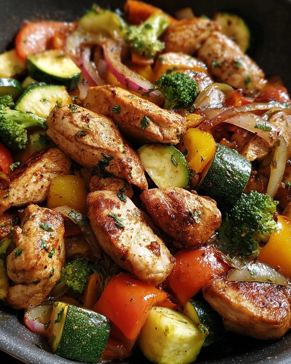 Hähnchenpfanne mit frischem Gemüse