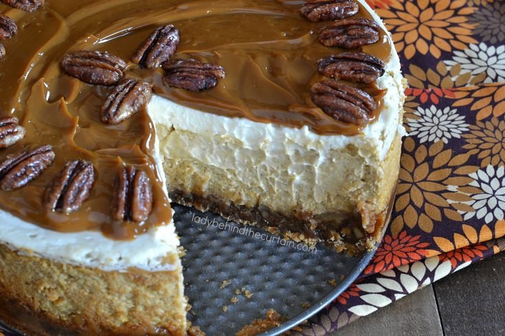 Pumpkin Cheesecake with Pecan Pie