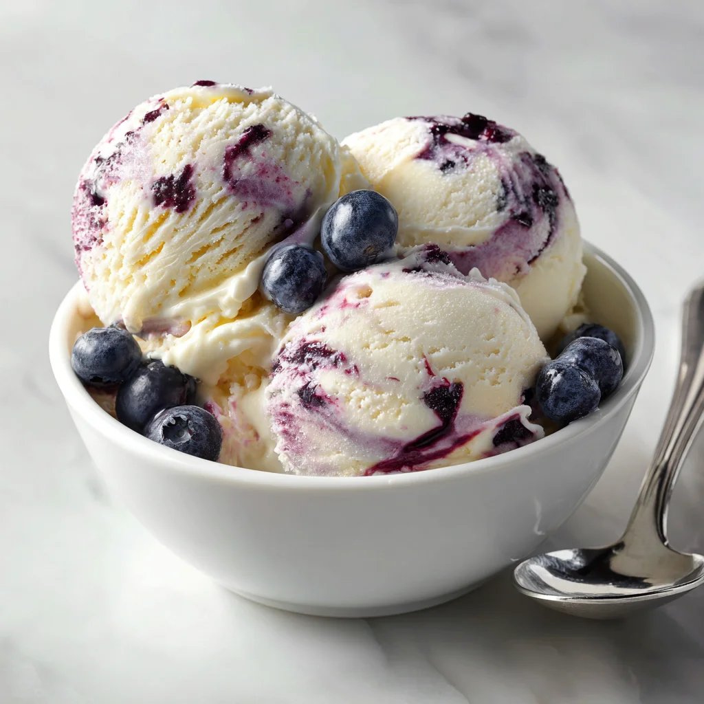 Cottage Cheese Blueberry Cheesecake Ice Cream