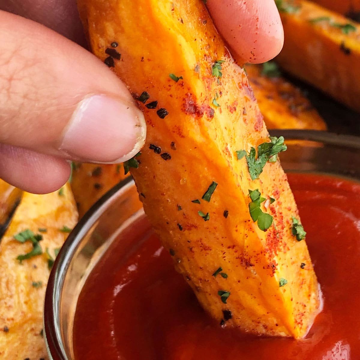 One Pan Sweet Potato Wedges