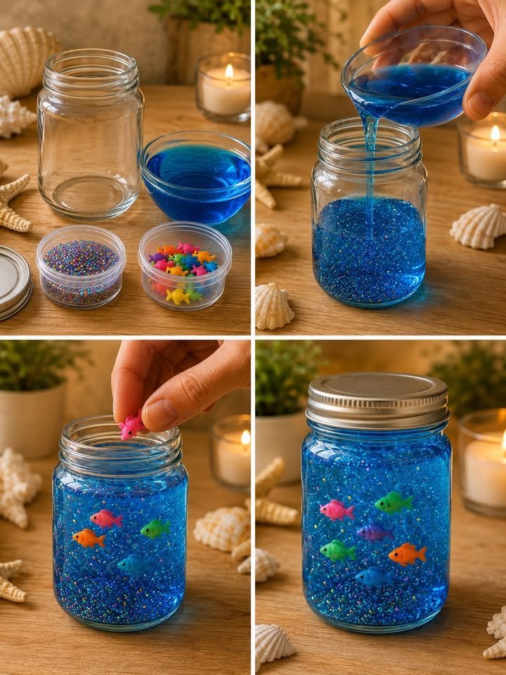 How to Make a Rainbow Ocean Jar At Home 17 How to Make a Rainbow Ocean Jar At Home