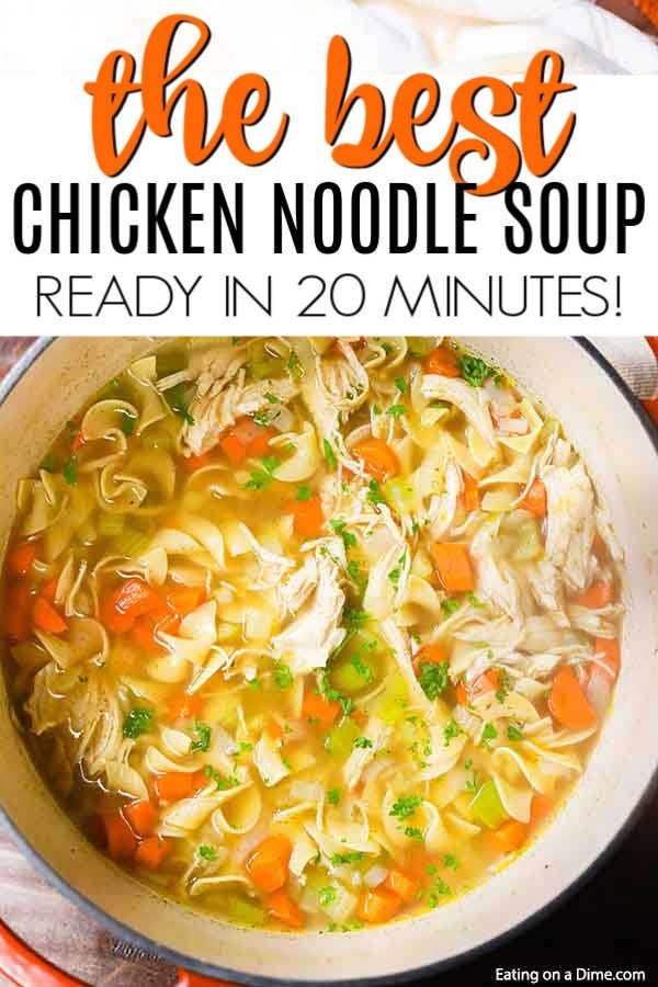 Best Chicken Noodle Soup Recipe in 20 Minutes | Best chicken noodle soup recipe crock pot, Homemade chicken noodle soup crockpot easy, Easy chicken noodle soup recipe crockpot