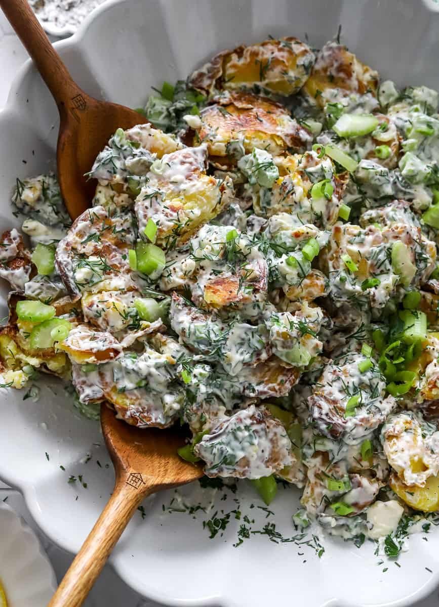 Crispy Smashed Potato Salad