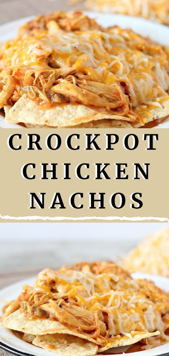 Crockpot Taco Chicken Nachos