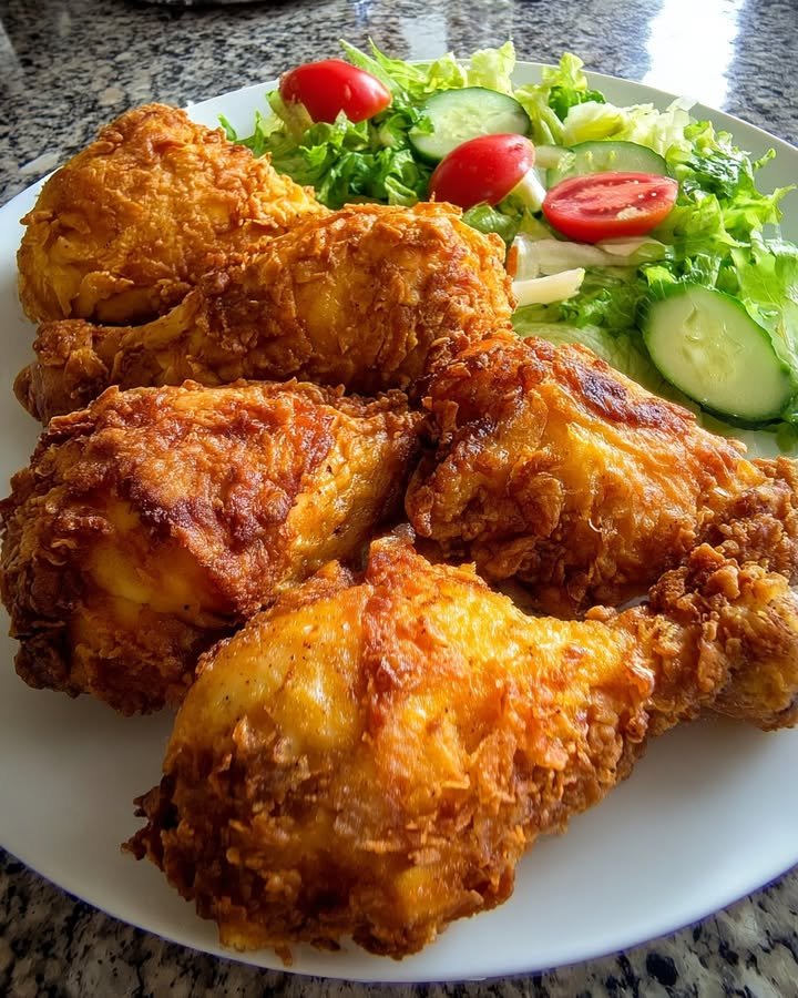 Crispy Golden Fried Chicken Plate
