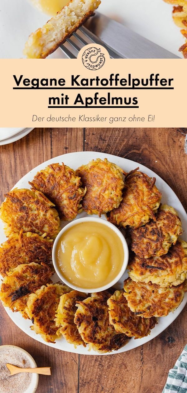 Vegane Kartoffelpuffer mit Apfelmus