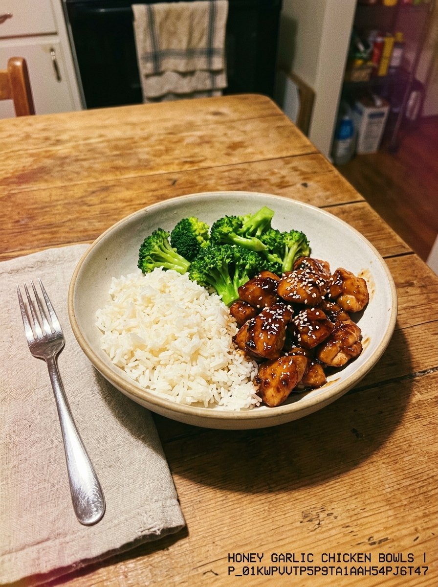 Honey Garlic Chicken Bowls