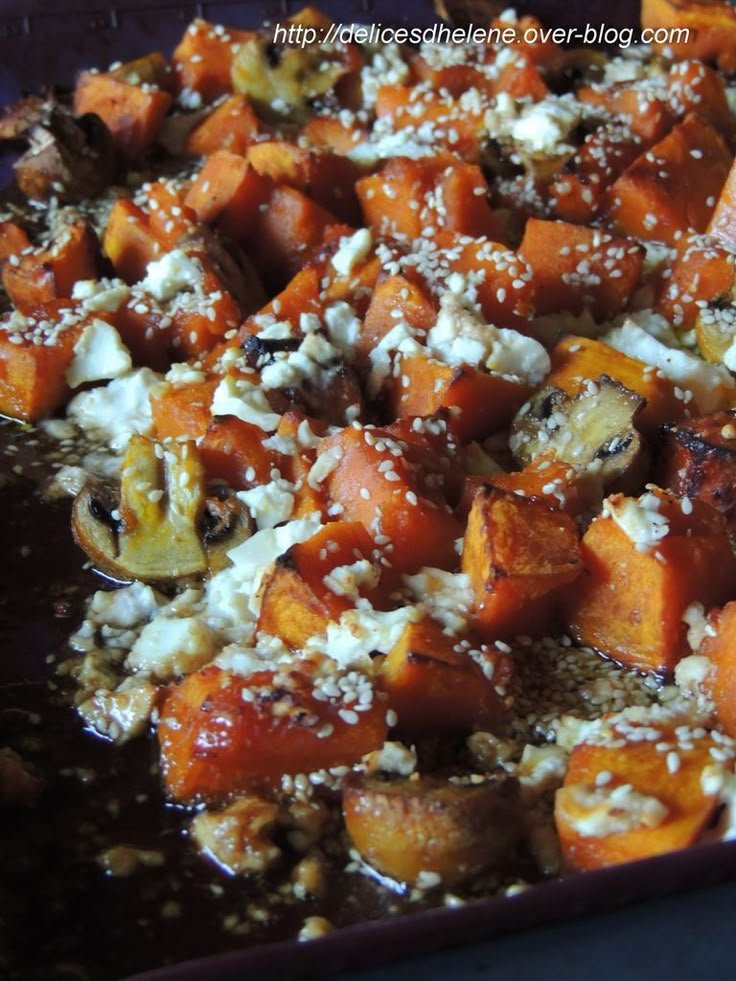 Potimarron Rôti, Feta et Miel | Recette potimarron feta, Potimarron au four, Recette potiron