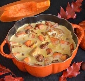 Blanquette de dinde aux marrons et au potiron