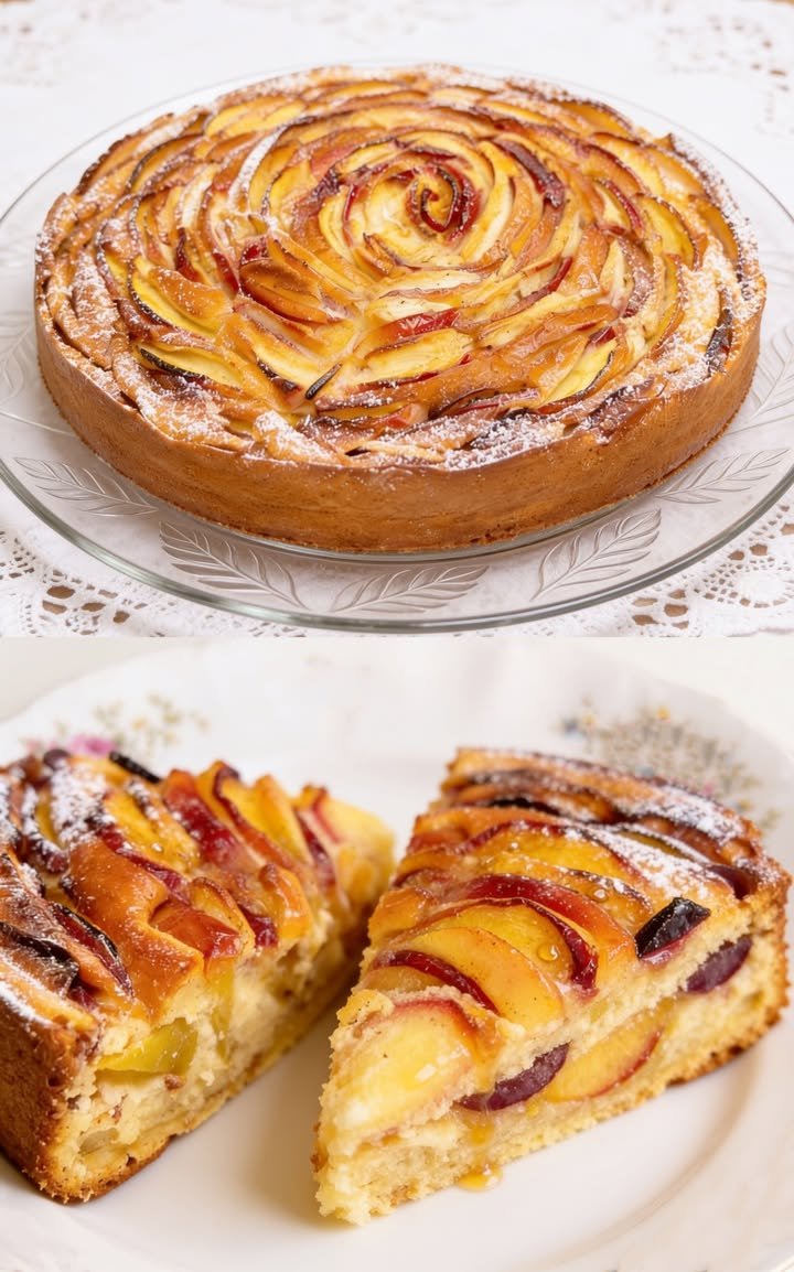 Pfirsichkuchen ohne Mehl