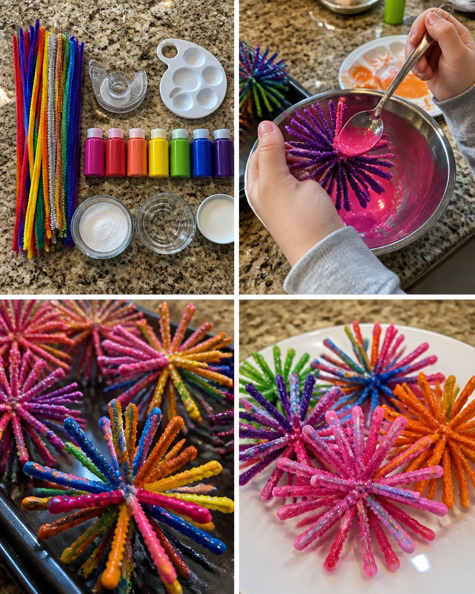 Pipe Cleaner Firework Stamps 13 Pipe Cleaner Firework Stamps