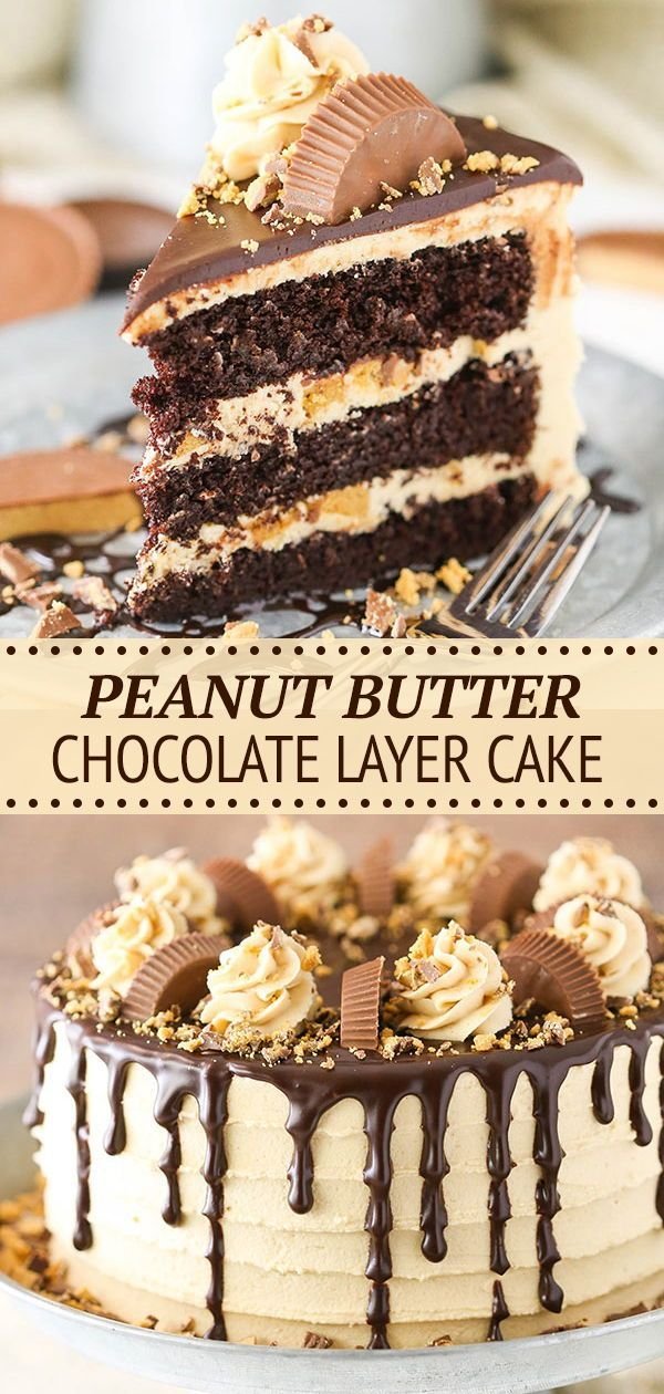 Creamy Peanut Butter Chocolate Cake