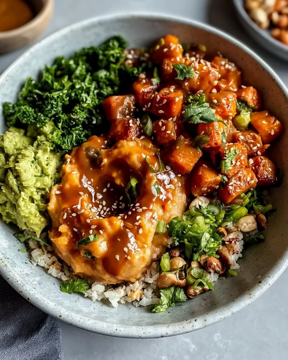 Peanut Sweet Potato Buddha Bowl