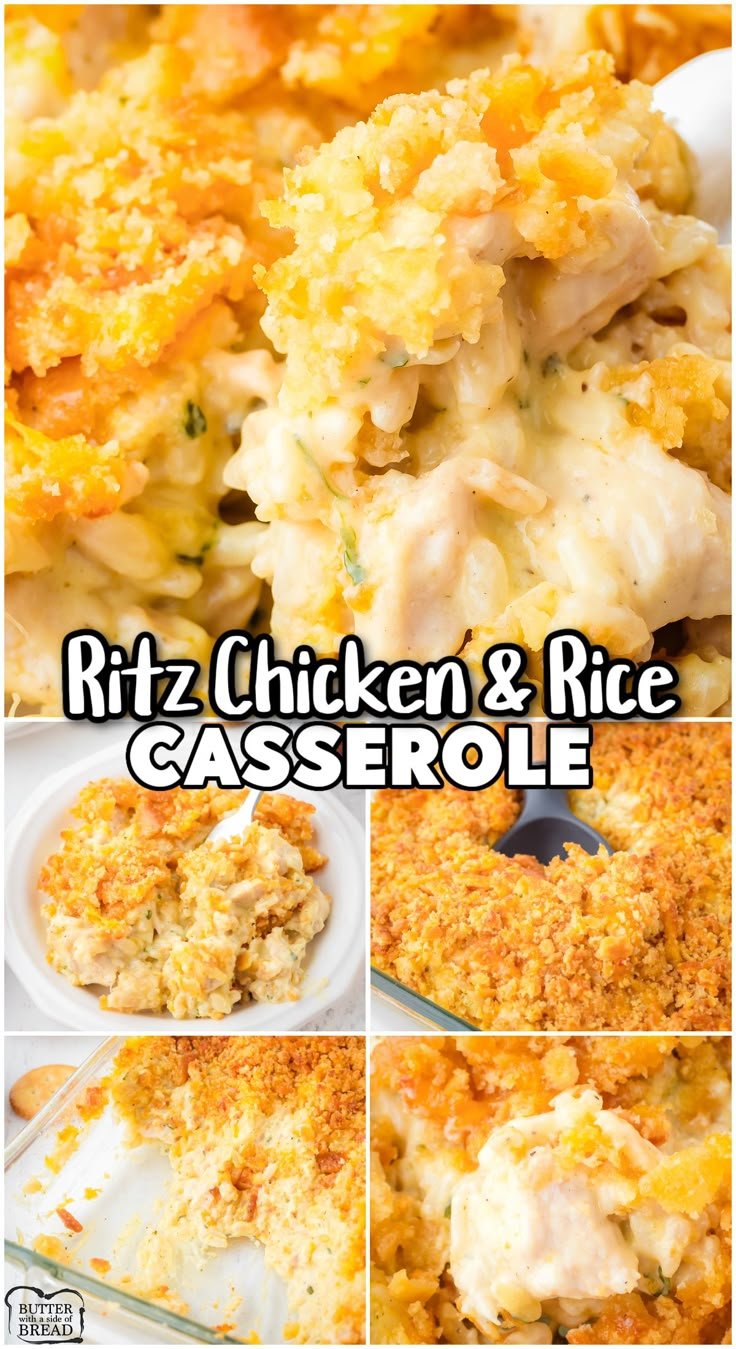 BEST Ritz Chicken & Rice Casserole recipe