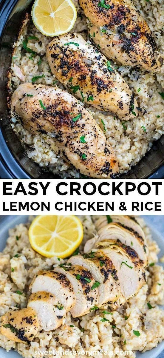 Crockpot Chicken and Rice  - Sweet and Savory Meals