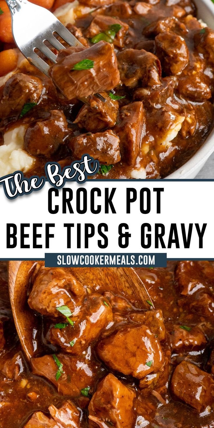 Crock Pot Beef Tips and Gravy