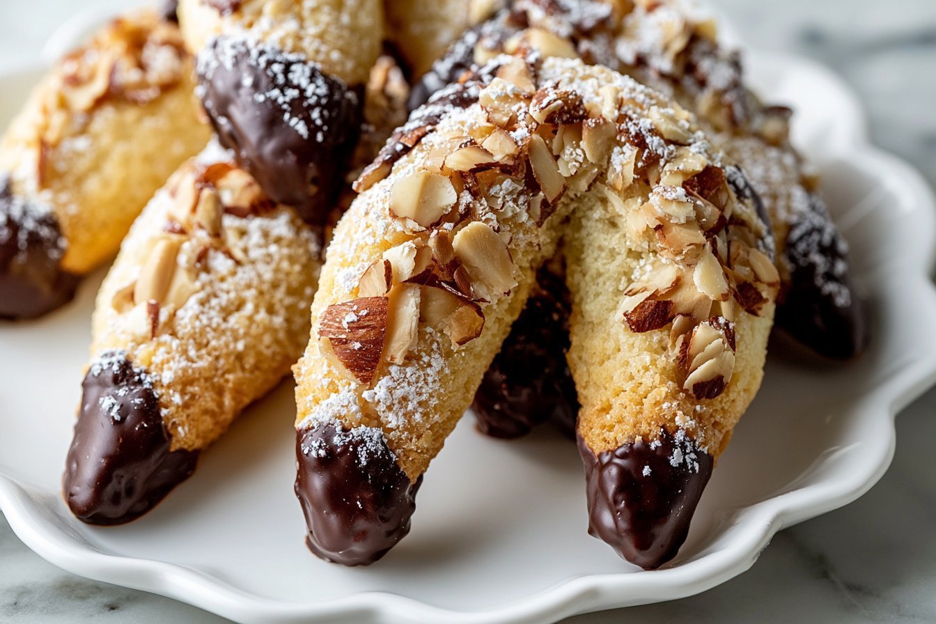 Golden Almond Crescent Cookies