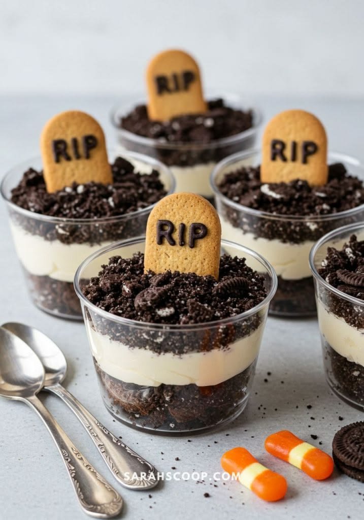 Graveyard Pudding Cups