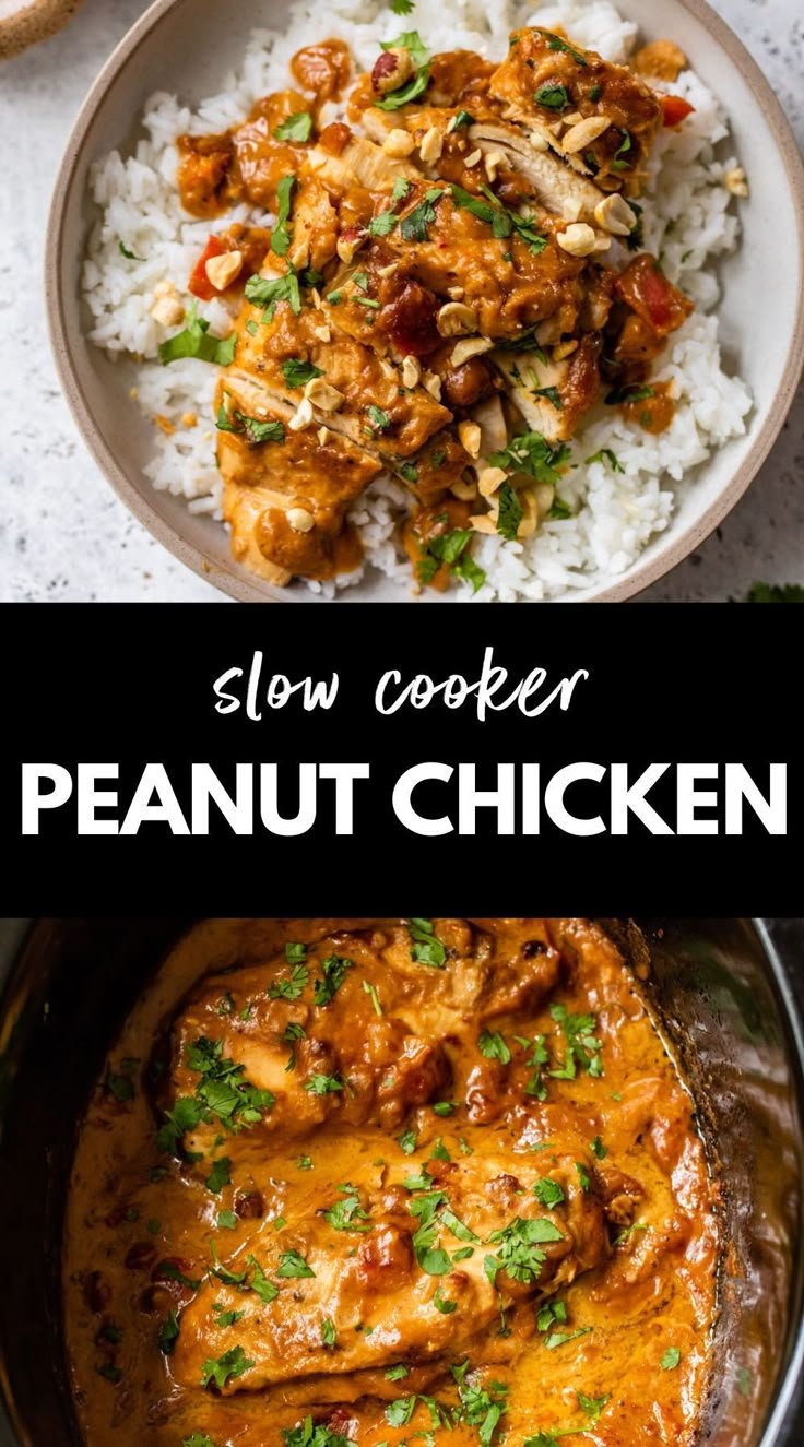 Slow Cooker Peanut Chicken