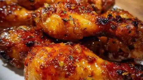 Crispy Oven-Baked Honey Garlic Chicken Drumsticks