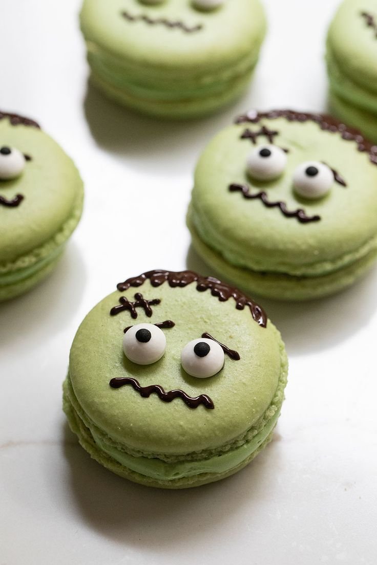How to Make Frankenstein Macarons