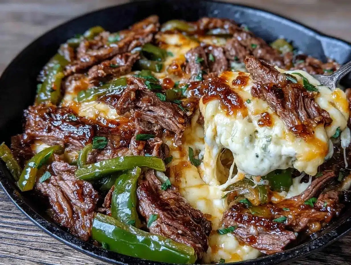 Creamy Keto Philly Cheesesteak Skillet Recipe Easy Low-Carb Dinner