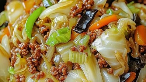 Effortlessly Delicious Chinese Ground Beef and Cabbage Stir Fry